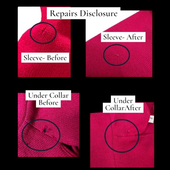 St. John Evening Raspberry Red Knit Jacket Size 10 | Rhinestone Button Blazer - Picture 10 of 10